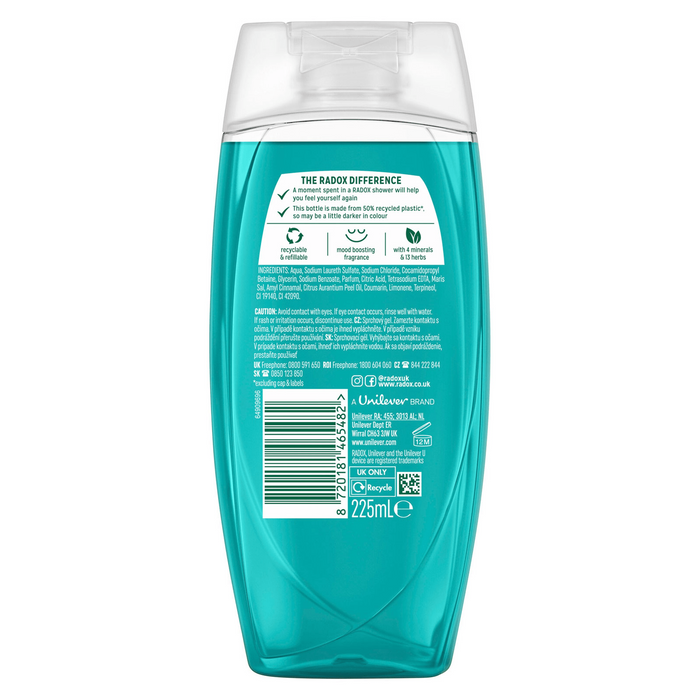 Radox Watermelon & Mint Feel Hydrated Shower Gel (225ml)
