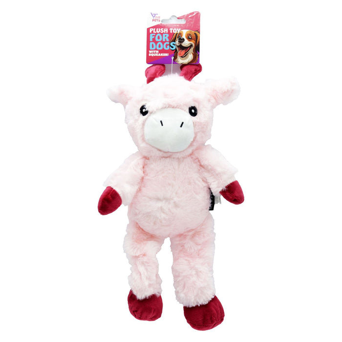 Vine Pets Plush Toy for Dogs With Squeaker, Bungee Giraffe