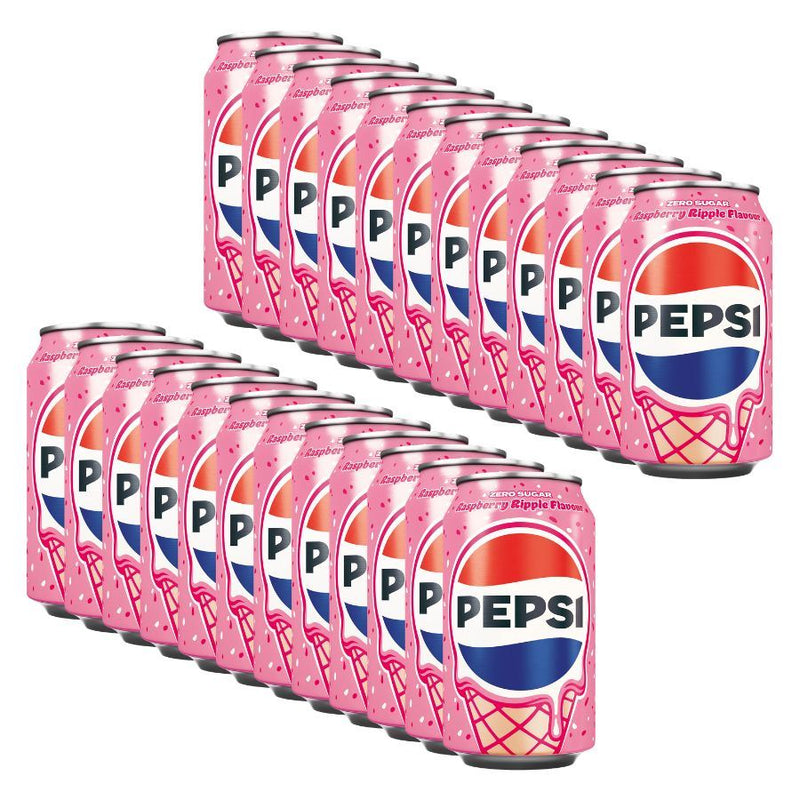 Pepsi Raspberry Ripple Flavour Zero Sugar (24 x 330ml)