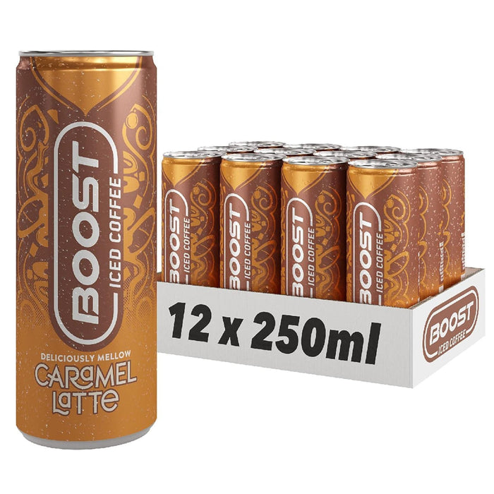 Boost Ice Caramel Latte Coffee 250ml (Box of 12)