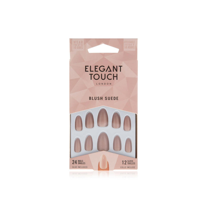 Elegant Touch False Nails Blush Suede 24 Count (Pack of 1)