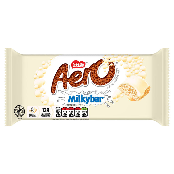 Aero Milkybar White Chocolate Block (15 x 90g)