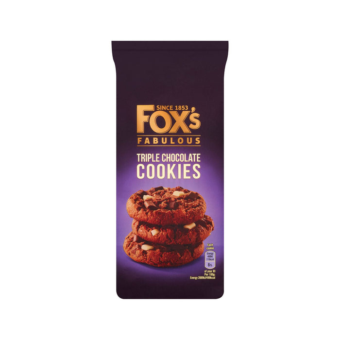 Fox's Fabulous Triple Chocolate Cookies 180 g (Box of 8)