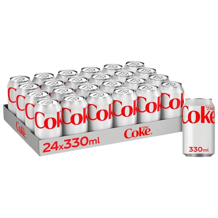 Diet Coke Soft Drink Cans (24 x 330ml)