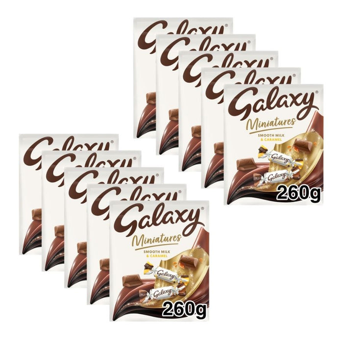 Galaxy Miniatures Smooth Milk & Caramel Chocolate Pouch (10 x 260g)