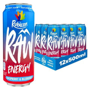Rubicon Raw Raspberry & Blueberry Energy Drink (12 x 500ml)