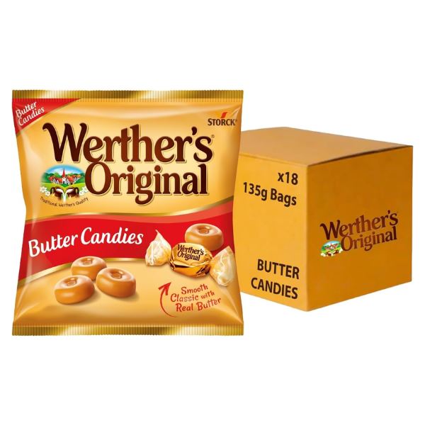 Werther's Original Butter Candies Sharing Sweets Bag (18 x 135g)