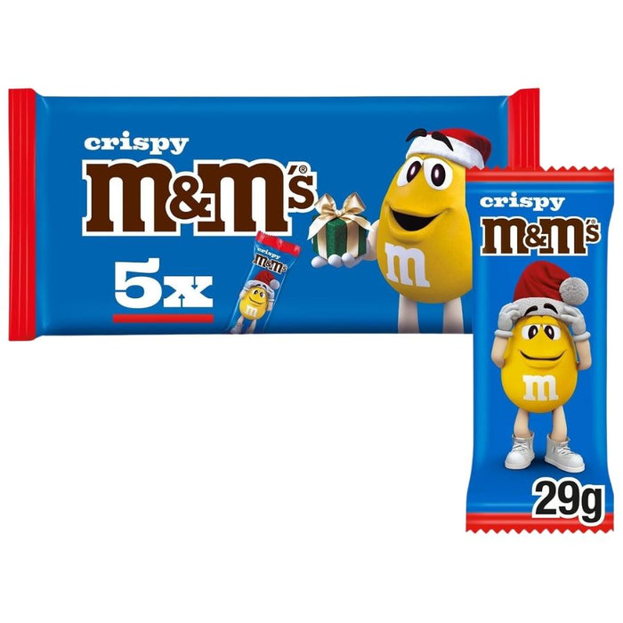 M&M'S Crispy Milk Chocolate Santas Christmas Gift Multipack 5x29g (10 x 145g)