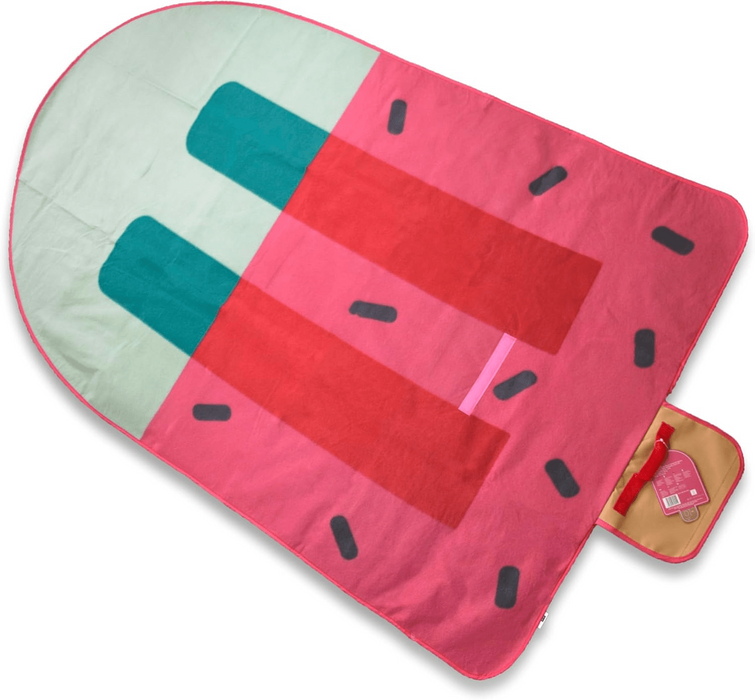 Gift Republic Ice Lolly Picnic Rug, 18x36 cm (Rectangular) - Lolly Shaped Blanket