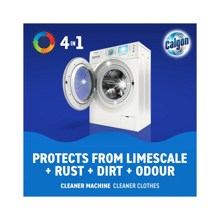 Calgon 4-in-1 Washing Machine Cleaner and Water Softener Tablets, 8 Count, (Box of 14)