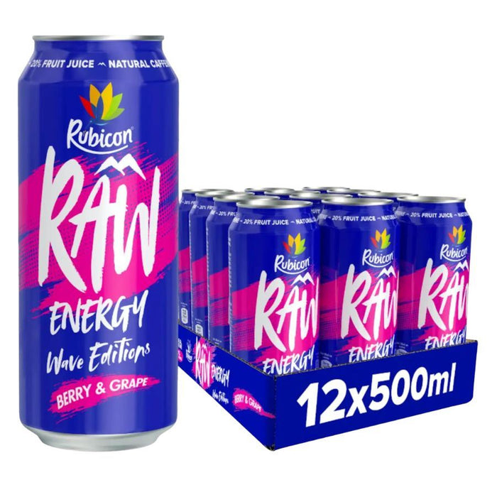 Rubicon Raw Berry & Grape Energy Drink (12 x 500ml)