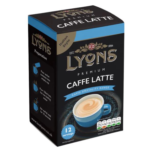 Lyons Premium Instant Caffe Latte Coffee (15g x 12s)