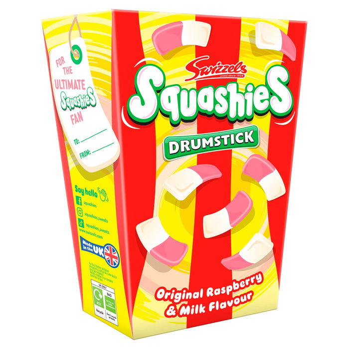 Swizzells Squashies Original Raspberry & Milk Flavour Gift Carton 120g (Box of 12)