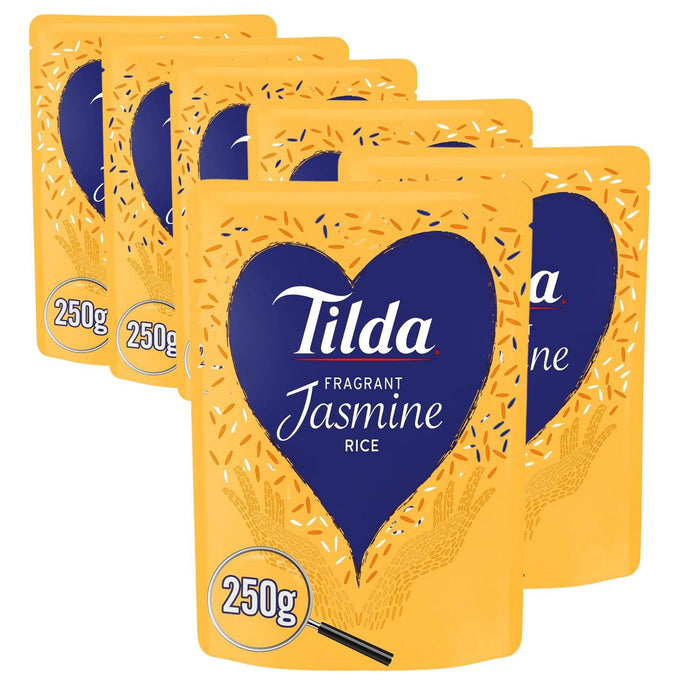 Tilda Microwave Fragrant Jasmine Rice 250g  (Box of 6)