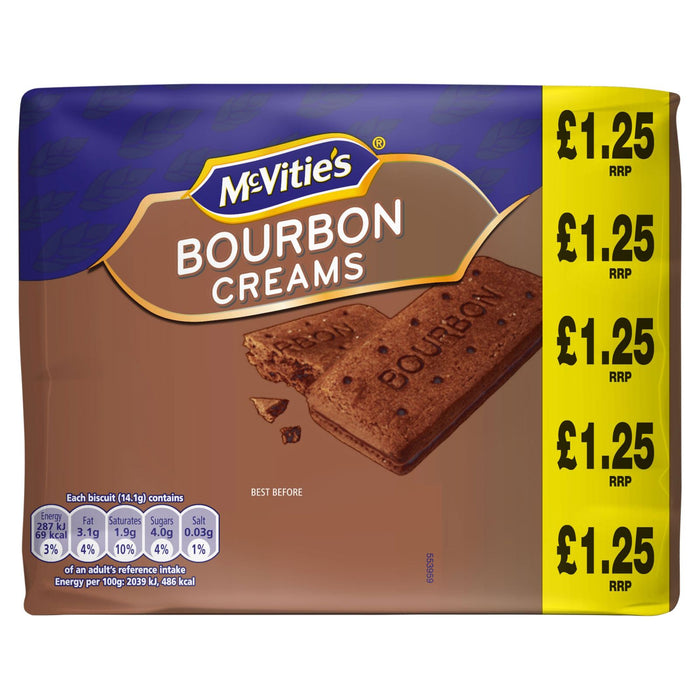 McVities  Bourbon Creams Biscuits  Pm £1.25 300g (Box of 12)