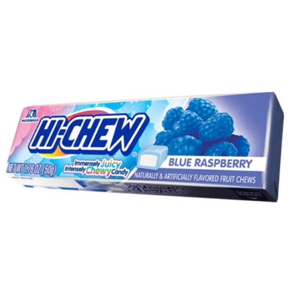 Hi-Chew Blue Raspberry Sticks Chewy Gummy Candy (15 x 50g)