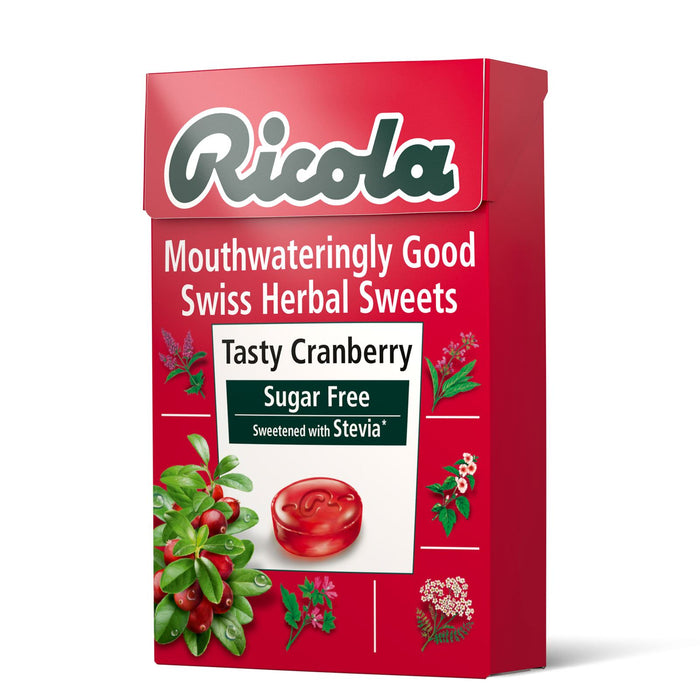 Ricola Sweets Herbal Cranberry Sugar Free 45 g (Box of 10)
