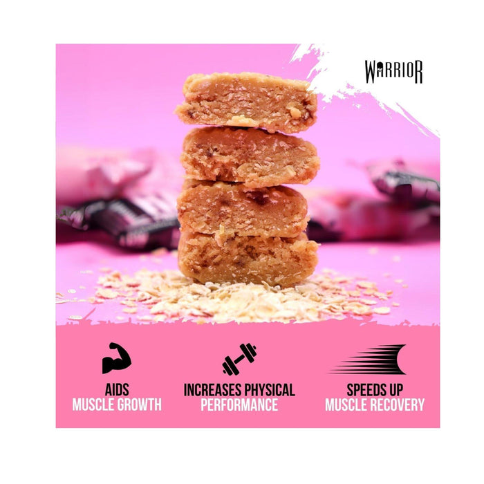 12x Warrior Raw Protein Bars Oat Bar Flapjacks,White Chocolate Cranberry 75g