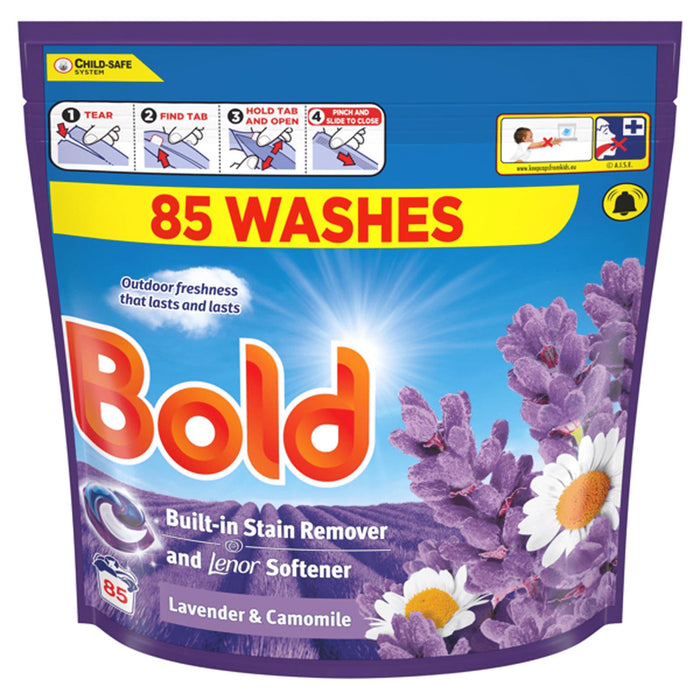 Bold Laundry Detergent Liquid Pod Lavender & Chamomile, 85 Washes