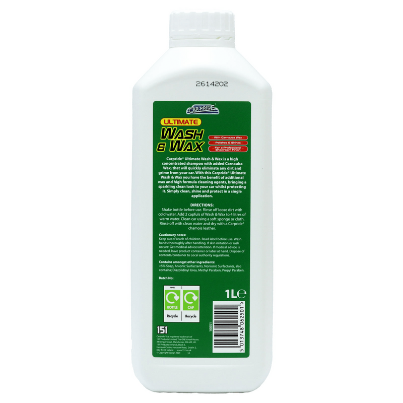 Car Pride Ultimate Wash & Wax With Carnauba Wax (1L) - image 2