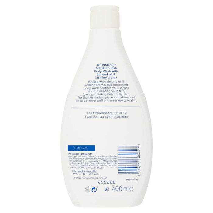 Johnson's Soft & Nourish Body Wash 400ml