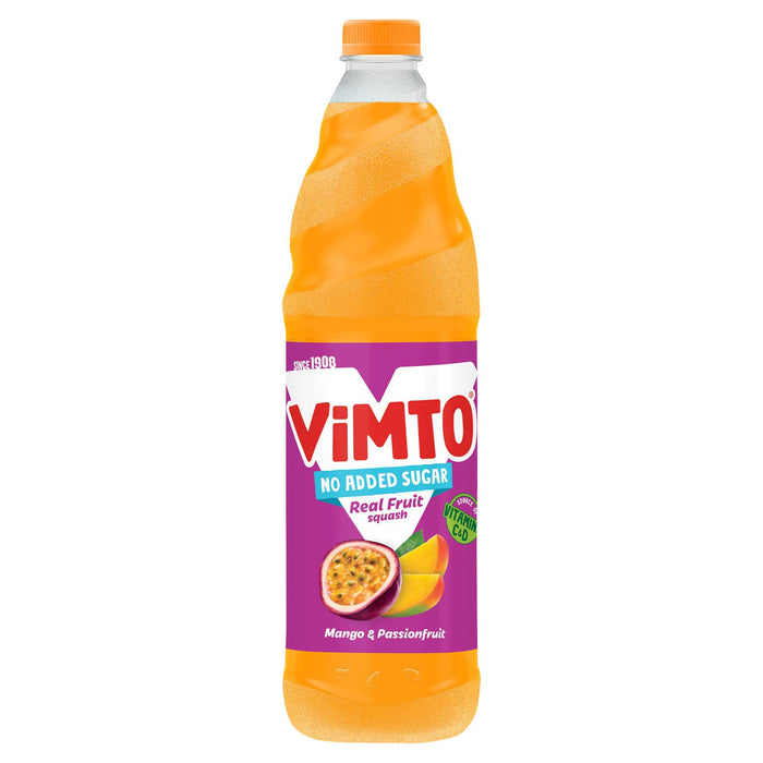 Vimto Mango and Passionfruit Squash Fruit Juice, No Added Sugar (12 x 1L)