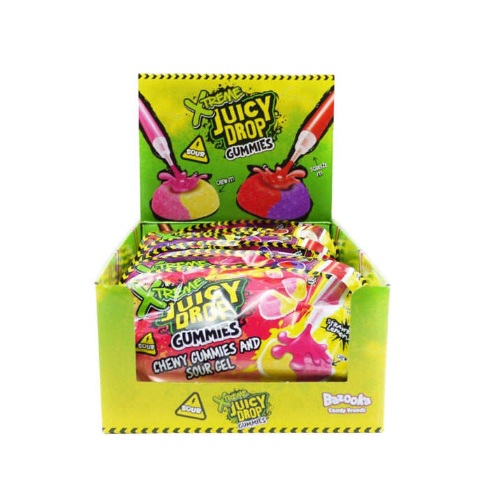 BAZOOKA JUICY DROP GUMMIES XTREME 57g (Box of 12)