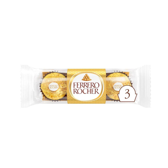 16x Ferrero Rocher Milk Chocolate Hazelnut Pralines Treat 3 Pack 37.5g