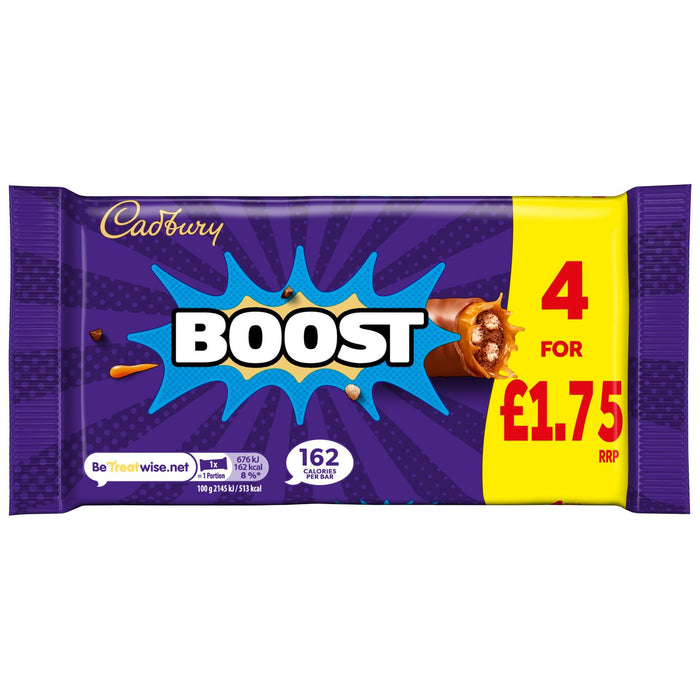 Cadbury Boost Chocolate Bar, 4 Pack (12 x 126g)