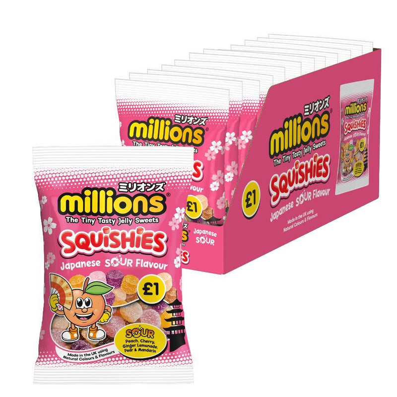 Millions Squashies Japanese Sour Flavour Bag (12 x 100g)