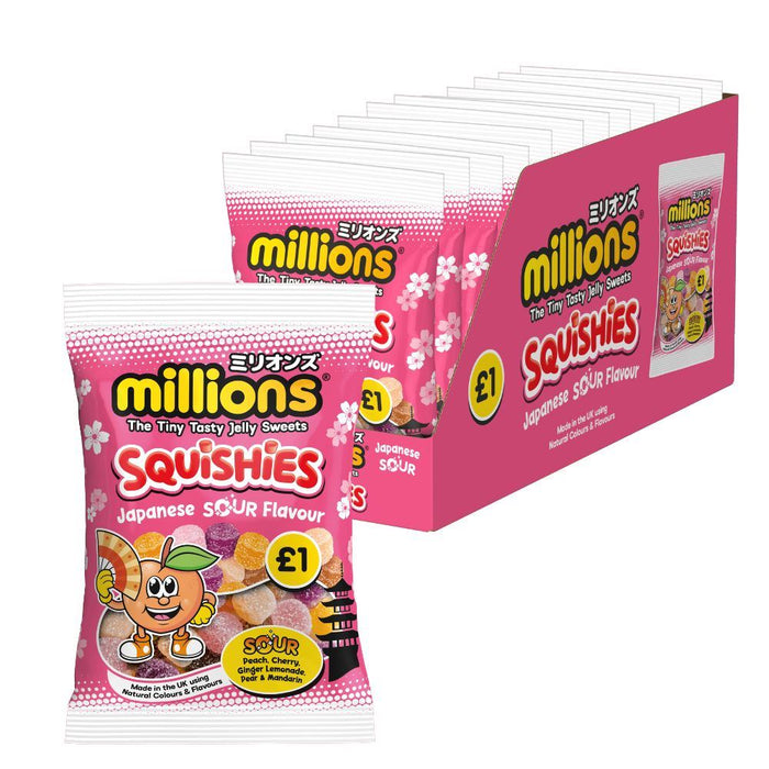 Millions Squashies Japanese Sour Flavour Bag (12 x 100g)