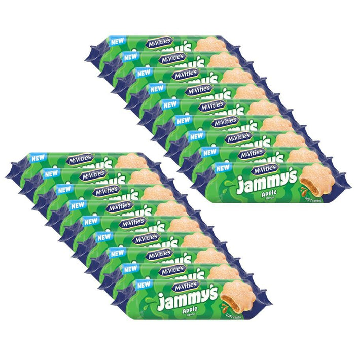 McVitie's Jammy's Apple Flavour Biscuits, Soft Centre Snacks (18 x 136.5g)