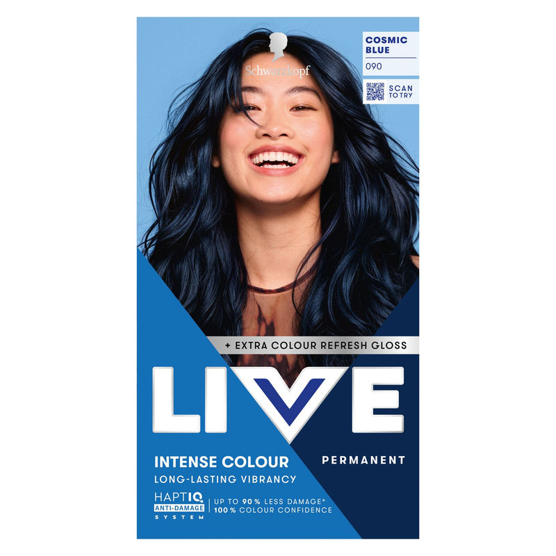 Schwarzkopf LIVE Intense Colour 090 Cosmic Blue Permanent Hair Dye