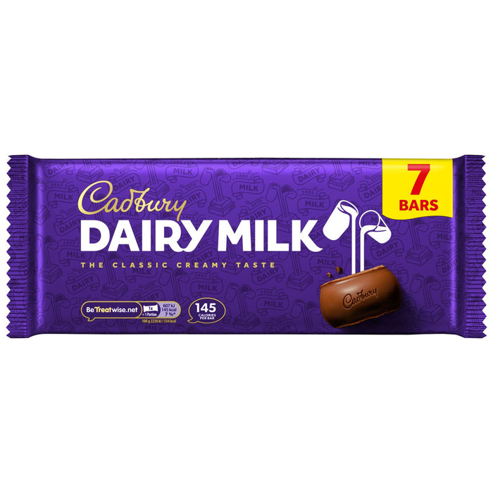 Cadbury Dairy Milk Chocolate Bar 7 Pack Multipack (14 x 190.4g)