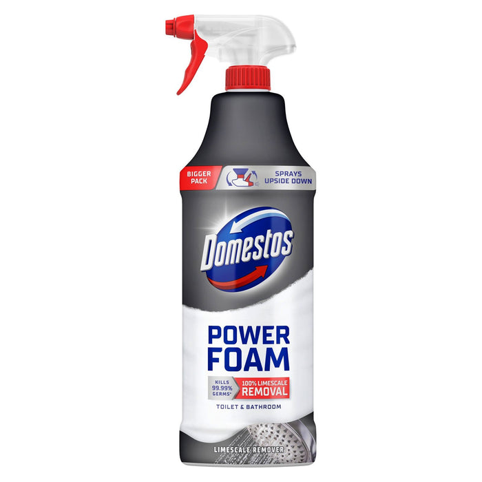 Domestos Power Foam Limescale Remover Toilet & Bathroom Cleaner Spray (650ml)
