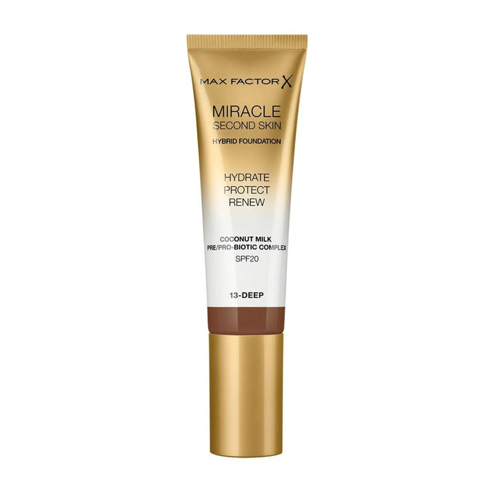 Max Factor Miracle Second Skin Hydrating Foundation, 13 Deep 30 ml