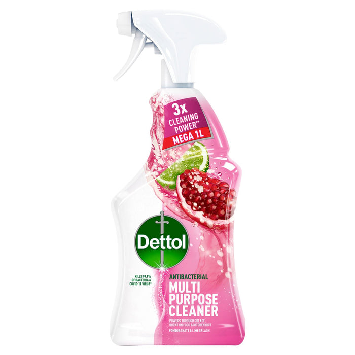 Dettol Antibacterial Multipurpose Cleaning Spray Removes Grease Pomegranate Scent 1 Litre