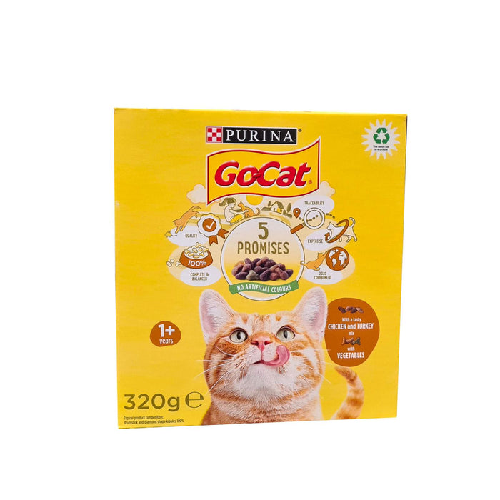 Purina Go-Cat Chicken, Turkey, and Vegetables 320g (Box of 6)