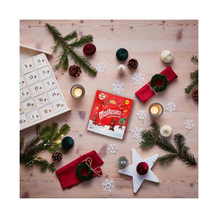 Maltesers Christmas Mix, Mint Chocolate & Milk Chocolate Selection Pouch 240g (Box of 6)