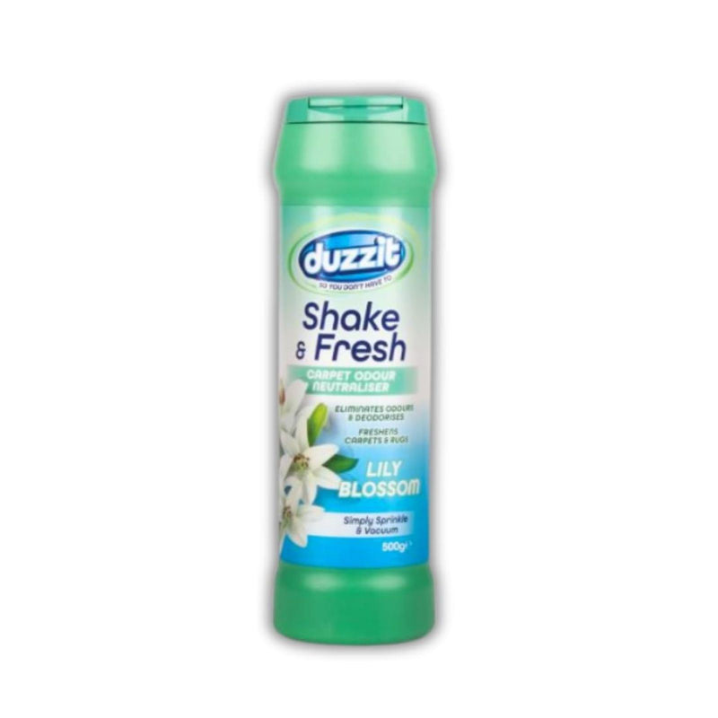 Duzzit Shake & Fresh Carpet Freshener and Odour Neutraliser, Lily Blossom Scent, 500g