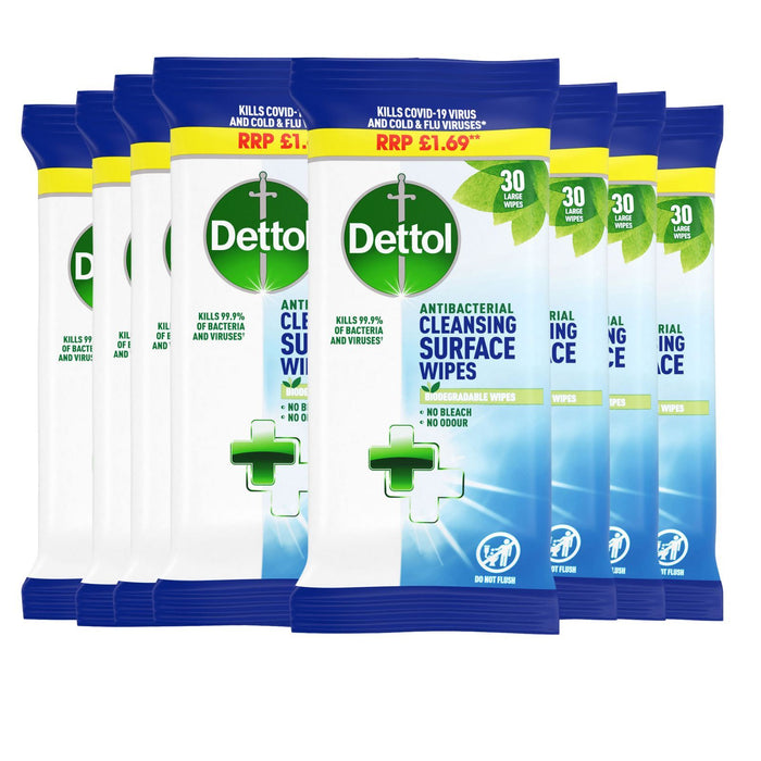 Dettol Antibacterial Cleaning Wipes 30's (Box of 10)