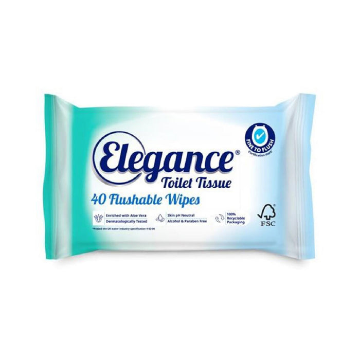 Elegance Moist Toilet Tissue 40 wipes (Box of 16)