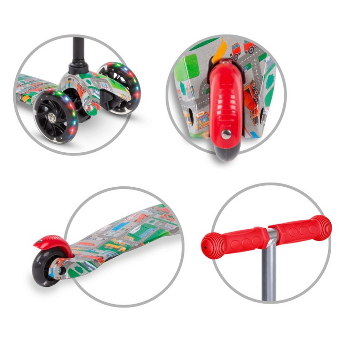 Kidwell 3 Wheeled Light Up Balance Scooter (Uno City)
