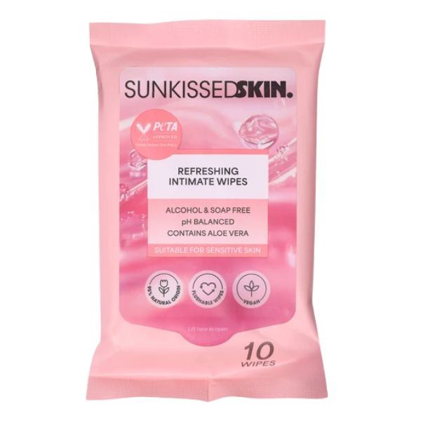 Sunkissed Skin Refreshing Intimate Cleansing Wipes, 10s
