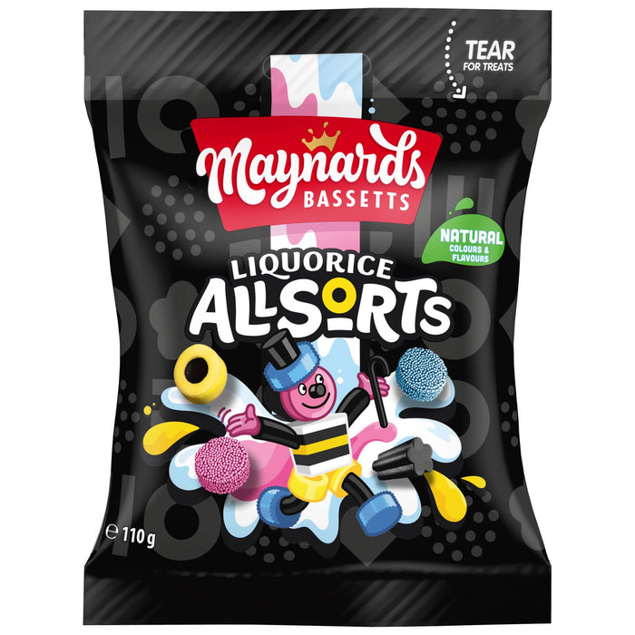 Maynards Bassetts Liquorice Allsorts Sweets Sharing Bag (10 x 110g)