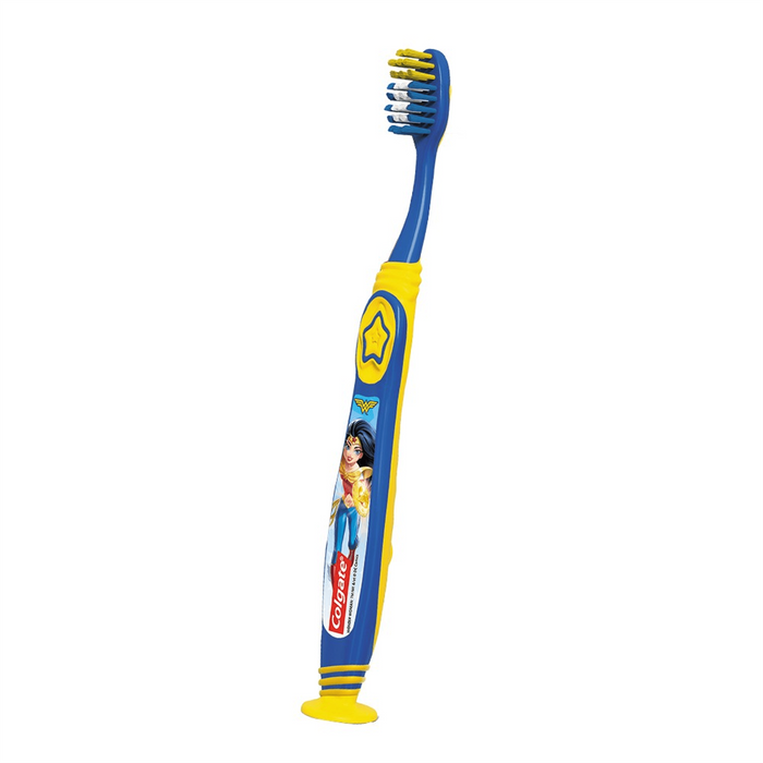 Colgate Soft Toothbrush Kids 6+, Batman & Wonder Woman, 2 Pack