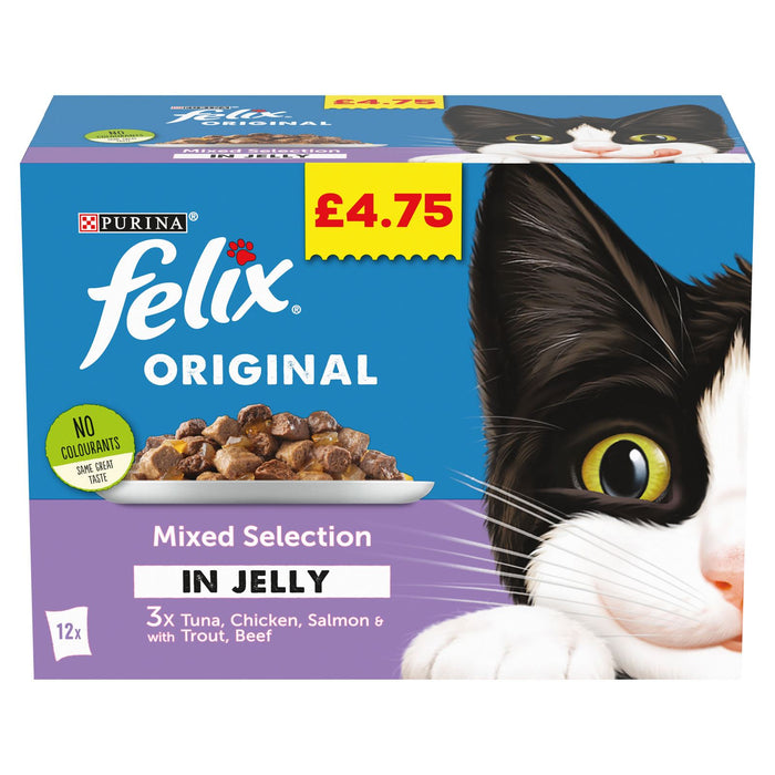 12x Felix Original Mixed Selection in Jelly Wet Cat Food 100g