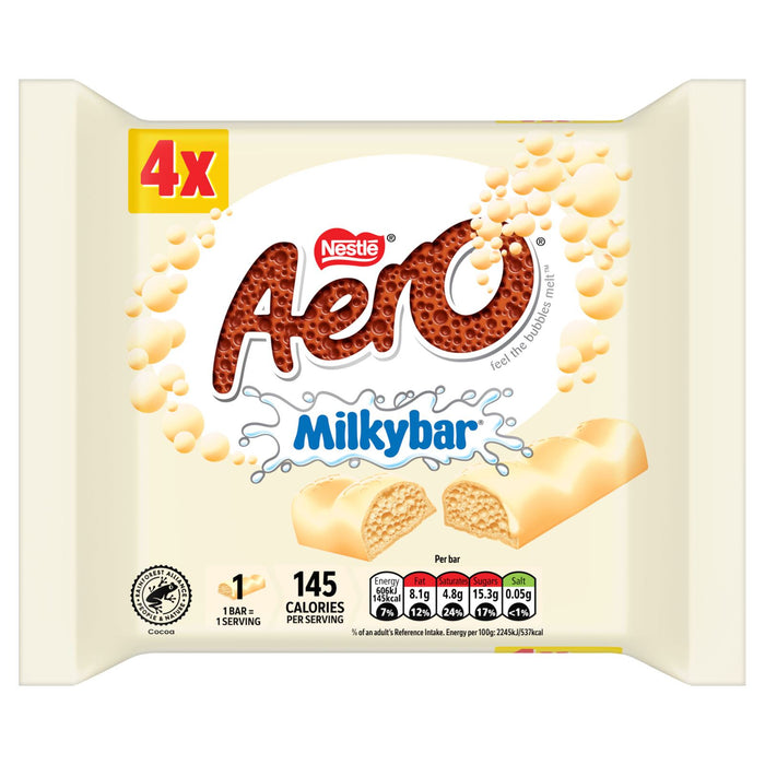 Aero Milkybar White Chocolate Multipack 4 Pack (14 x 108g)