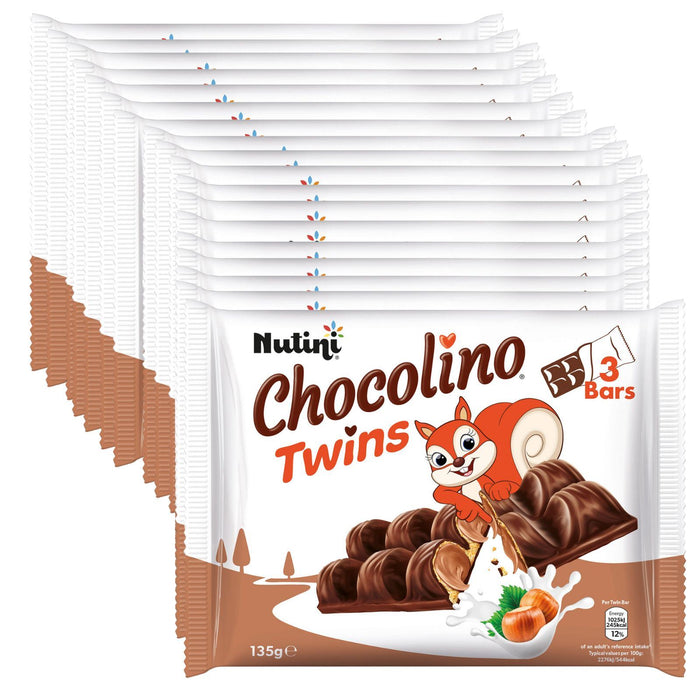 Nutini Chocolino Twins Pack of 3 135g Box of 18