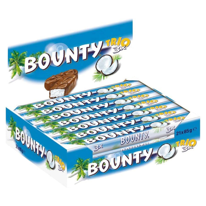 Bounty Trio Coconut Milk Chocolate Bar (21 x 85g)